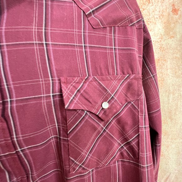 📌Ely Cattleman Men's Long Sleeve Plaid Western Shirt - Picture 4 of 14
